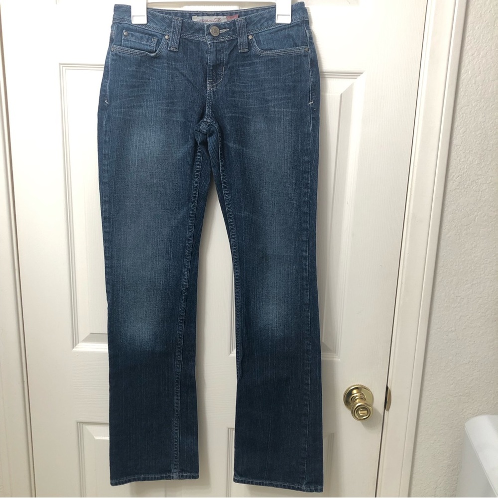 Aeropostale Bayla Skinny Leg Blue Denim Jeans Low Rise Junior’s Size 1/2R Long